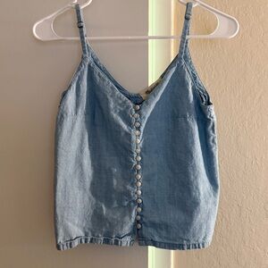 Madewell Denim Blue Button-Front Camisole